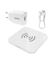 Choetech Drahtloses Ladegerät T511-S Qi 10W schwarz + Ladegerät Q5003 18W weiß + USB-A/microUSB Kabel 1,2m weiß