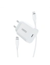 Kup Ładowarka sieciowa Choetech Q5004-V2-EU-CLWH USB-C 20W PD 3A + kabel USB-C/Lightning MFI 1,2m biały - CHT114 - {ean13} - Sklep Home Screen