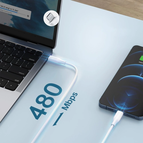 Kup Ładowarka sieciowa Choetech Q5004-V2-EU-CLWH USB-C 20W PD 3A + kabel USB-C/Lightning MFI 1,2m biały - CHT114 - {ean13} - Sklep Home Screen