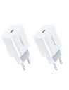 Ładowarka sieciowa Choetech PD5005-EU USB-C PD 20W 3A biały [2 PACK]