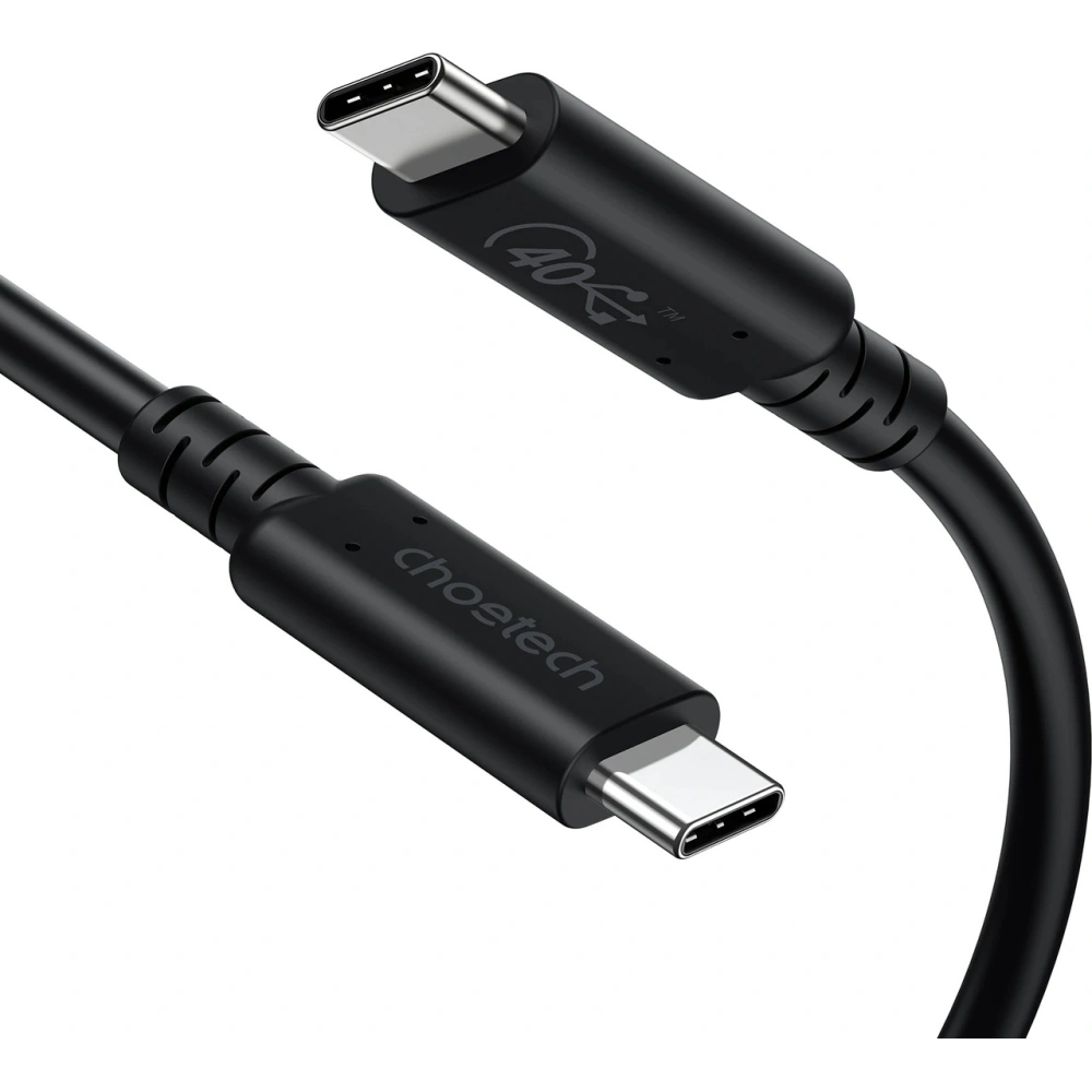 Kabel Choetech XCC-1028 USB-C/USB-C USB 4 Gen3 100W 40Gbps/8K 0.8m czarny