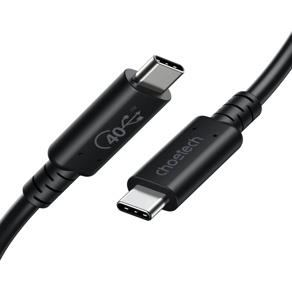 Kabel Choetech XCC-1028 USB-C/USB-C USB 4 Gen3 100W 40Gbps/8K 0.8m czarny