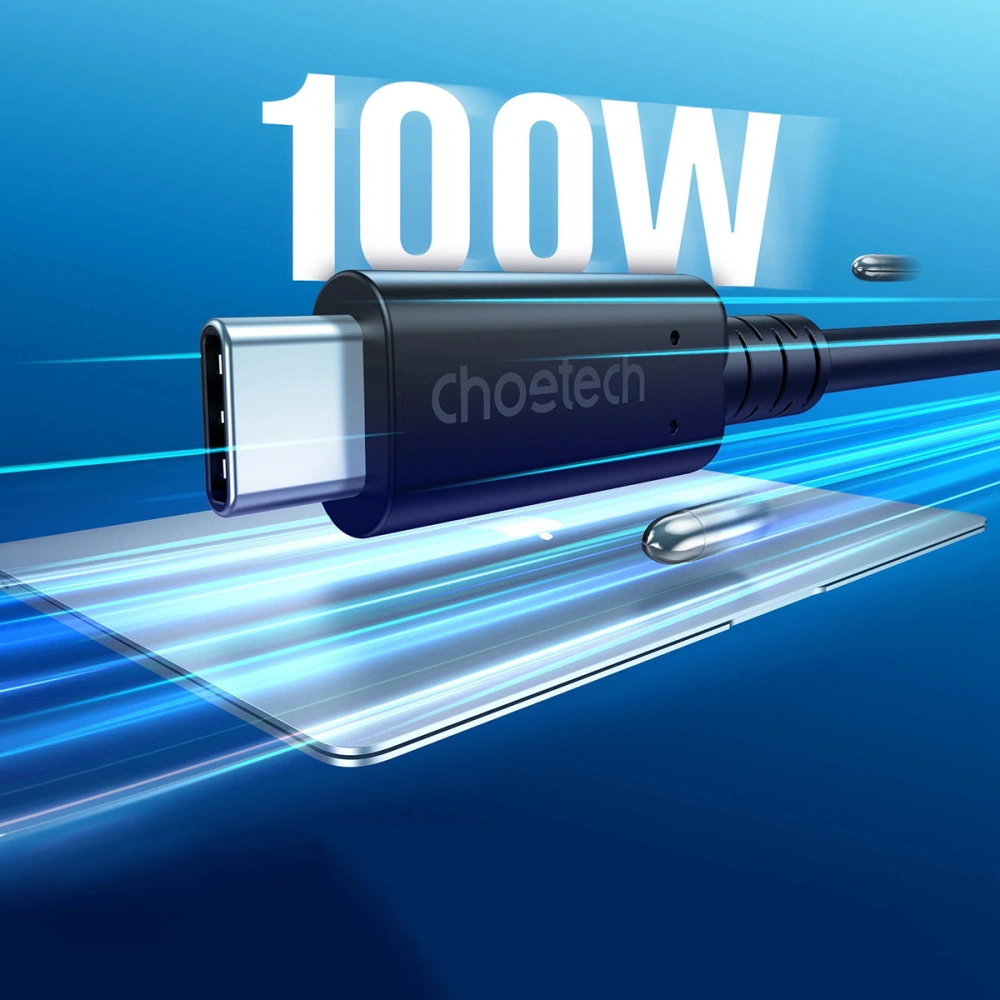 Kabel Choetech XCC-1028 USB-C/USB-C USB 4 Gen3 100W 40Gbps/8K 0.8m czarny