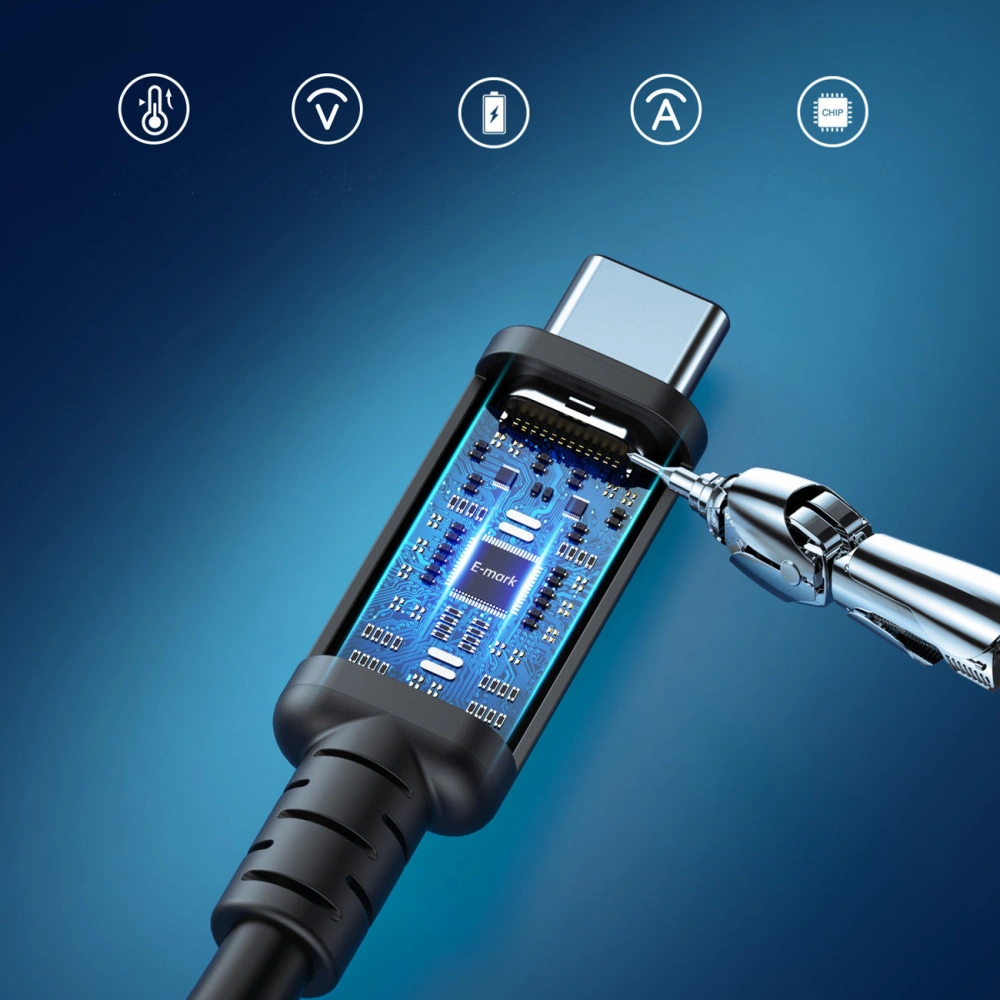 Kabel Choetech XCC-1028 USB-C/USB-C USB 4 Gen3 100W 40Gbps/8K 0.8m czarny