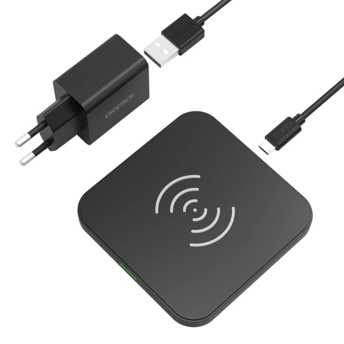Kup Choetech Drahtloses Ladegerät T511-S Qi 10W + Ladegerät Q5003 18W + USB-A/microUSB-Kabel 1,2m schwarz - CHT118 - {ean13} - Sklep Home Screen