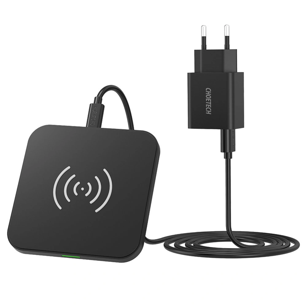 Ładowarka bezprzewodowa Choetech T511-S Qi 10W + ładowarka sieciowa Q5003 18W + kabel USB-A/microUSB 1,2m czarny
