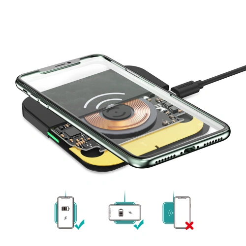 Kup Choetech Drahtloses Ladegerät T511-S Qi 10W + Ladegerät Q5003 18W + USB-A/microUSB-Kabel 1,2m schwarz - CHT118 - {ean13} - Sklep Home Screen