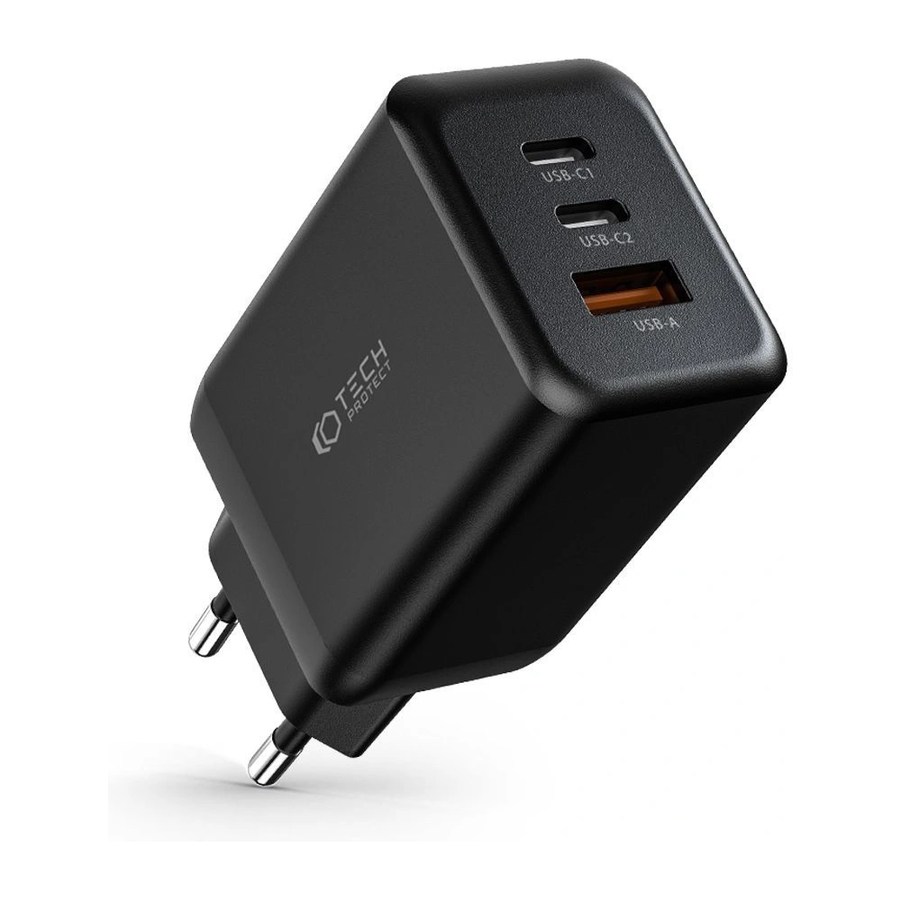 Ładowarka sieciowa Tech-Protect C65W 3-port Network Charger PD 65W QC 3.0 Black