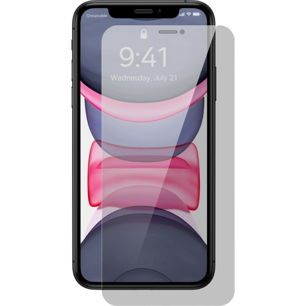 Szkło hartowane Baseus 0.4mm Privacy Apple iPhone 11/XR z filtrem przeciwpyłowym