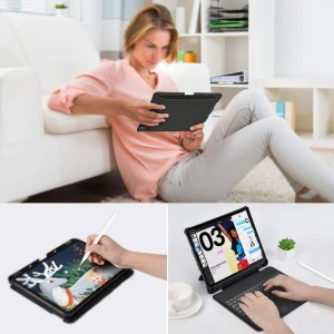 Kup Etui Choetech BH-015 Keyboard Bluetooth Case Apple iPad Pro 12.9 2020/2021 (4. i 5. generacji) czarny - CHT119 - {ean13} - Sklep Home Screen
