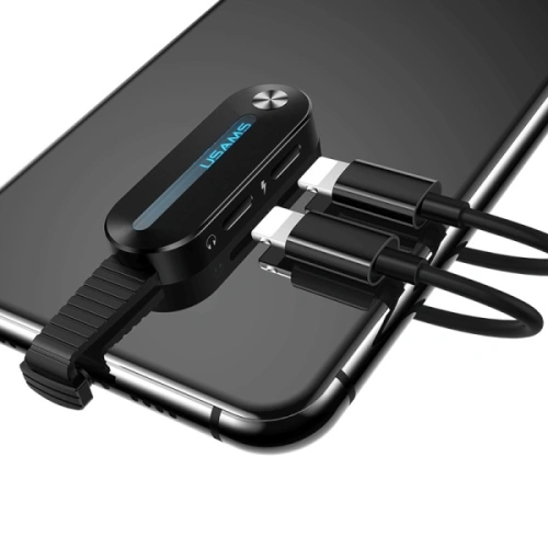 Kup USAMS Adapter AU10 US-SJ357 2in1 Lightning LED 2xlightning schwarz/schwarz - USA982 - {ean13} - Sklep Home Screen