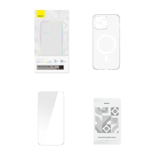 Kup Etui + sticlă Baseus Crystal Case MagSafe Apple iPhone 14 Pro Max transparent - BSU4340 - {ean13} - Sklep Home Screen