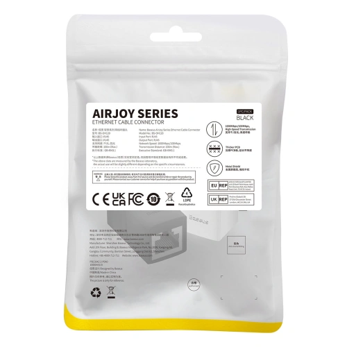 Kup Conector de rețea RJ-45 pentru cabluri Ethernet Baseus AirJoy Series negru - BSU4344 - {ean13} - Sklep Home Screen