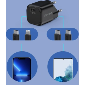 Kup Ładowarka sieciowa Choetech PD5007 GaN USB-C PD 30W czarny - CHT126 - {ean13} - Sklep Home Screen