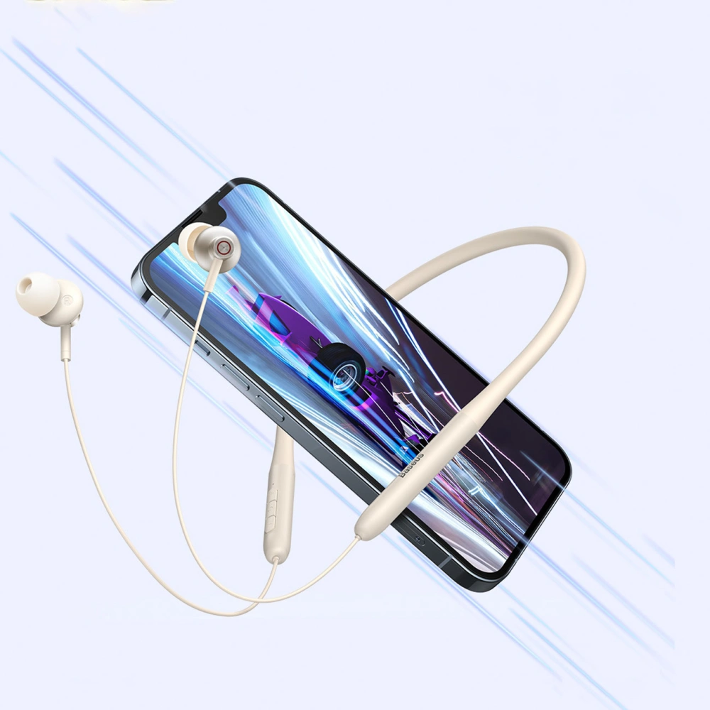 Słuchawki bezprzewodowe Baseus Bowie P1x Bluetooth 5.3 kremowe