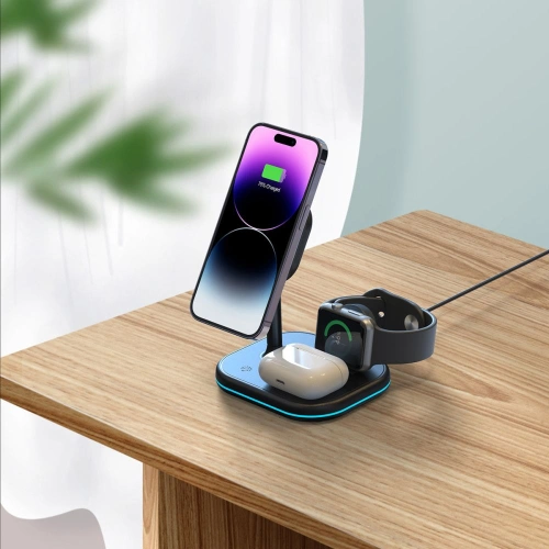 Kup Bezdrátová nabíječka Tech-Protect QI15W-A27 3v1 Magnetic MagSafe Wireless Charger Černá - THP2054 - {ean13} - Sklep Home Screen