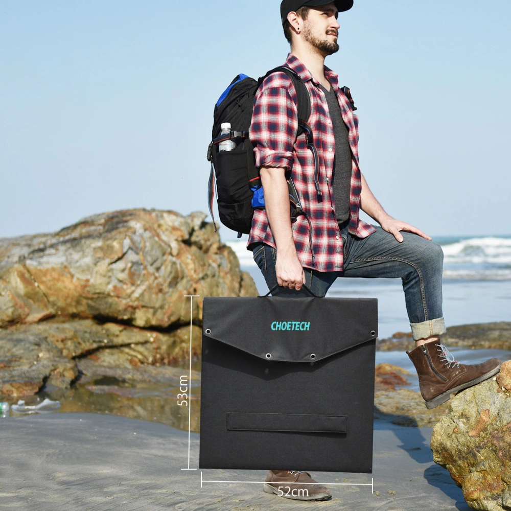 Ładowarka solarna Choetech SC008 składana 120W DC, USB C, 2xUSB-A czarna