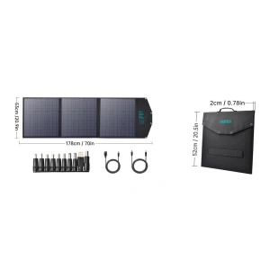 Buy Choetech SC008 Solar Charger Foldable 120W DC, USB C, 2xUSB-A black - CHT141 - {ean13} - Home Screen Store Europe