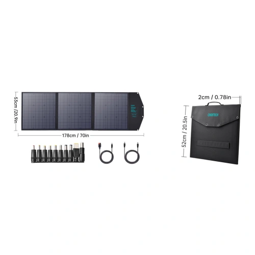 Kup Choetech Solarladegerät SC008 faltbar 120W DC, USB C, 2xUSB-A schwarz - CHT141 - {ean13} - Sklep Home Screen