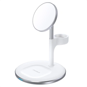 Buy Choetech T586-F MagSafe Magnetic Wireless Charger 3in1 to iPhone/AirPods/Apple Watch white - CHT146 - {ean13} - Home Screen Store Europe