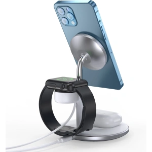 Kup Bezprzewodowa ładowarka magnetyczna Choetech T586-F MagSafe 3w1 do iPhone/AirPods/Apple Watch biały - CHT146 - {ean13} - Sklep Home Screen