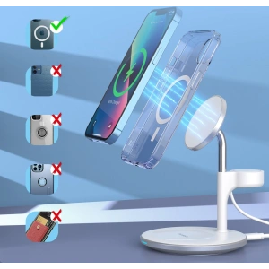 Kup Bezprzewodowa ładowarka magnetyczna Choetech T586-F MagSafe 3w1 do iPhone/AirPods/Apple Watch biały - CHT146 - {ean13} - Sklep Home Screen