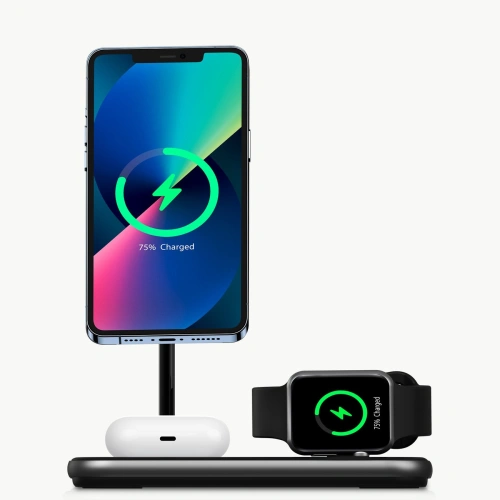 Buy Wireless charging station Choetech T589-F MFM 3w1 iPhone 12/13/14 AirPods Pro Apple Watch gray - CHT149 - {ean13} - Home Screen Store Europe