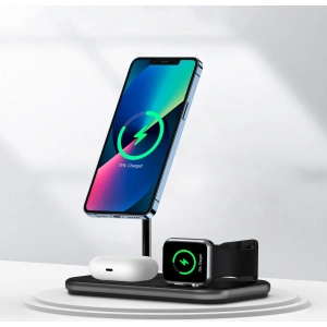 Kup Bezprzewodowa stacja ładująca Choetech T589-F MFM 3w1 iPhone 12/13/14 AirPods Pro Apple Watch szary - CHT149 - {ean13} - Sklep Home Screen