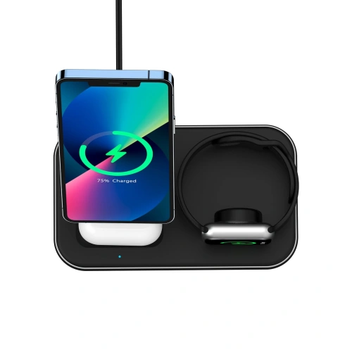 Kup Bezprzewodowa stacja ładująca Choetech T589-F MFM 3w1 iPhone 12/13/14 AirPods Pro Apple Watch szary - CHT149 - {ean13} - Sklep Home Screen