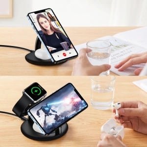 Buy Choetech T587-F Wireless Charger 3in1 iPhone 12/13/14, AirPods Pro, Apple Watch black - CHT150 - {ean13} - Home Screen Store Europe