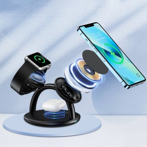 Buy Choetech T587-F Wireless Charger 3in1 iPhone 12/13/14, AirPods Pro, Apple Watch black - CHT150 - {ean13} - Home Screen Store Europe