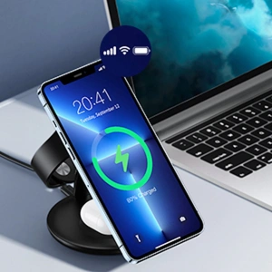 Buy Choetech T587-F Wireless Charger 3in1 iPhone 12/13/14, AirPods Pro, Apple Watch black - CHT150 - {ean13} - Home Screen Store Europe