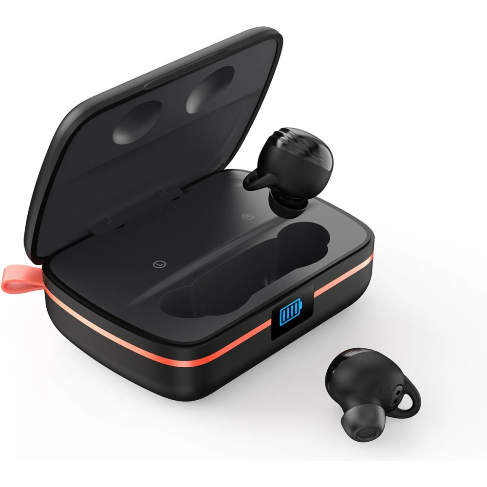 Słuchawki TWS Choetech BH-T05 wodoodporne z panelem słonecznym i powerbankiem 2500mAh czarny