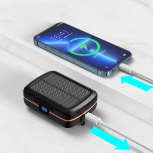 Buy Choetech BH-T05 TWS Earphones waterproof, solar charger, powerbank 2500mAh black - CHT153 - {ean13} - Home Screen Store Europe