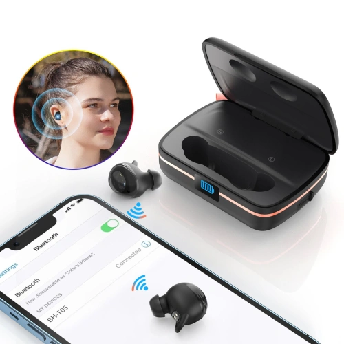 Kup Choetech TWS Kopfhörer BH-T05 wasserdicht mit Solarpanel und 2500mAh Powerbank schwarz - CHT153 - {ean13} - Sklep Home Screen