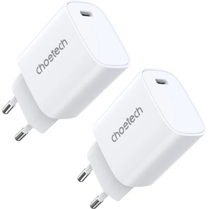Buy Choetech Q5004 Wall Charger 20W PD white [2 PACK] - CHT154 - {ean13} - Home Screen Store Europe