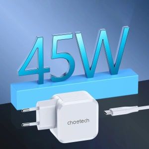 Buy Choetech PD8007 Wall Charger USB-C 45W PPS/PD white - CHT155 - {ean13} - Home Screen Store Europe