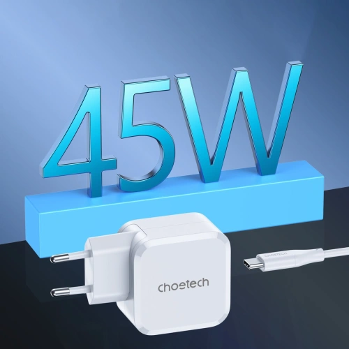 Kup Hálózati töltő Choetech PD8007 USB-C 45W PPS/PD fehér - CHT155 - {ean13} - Sklep Home Screen