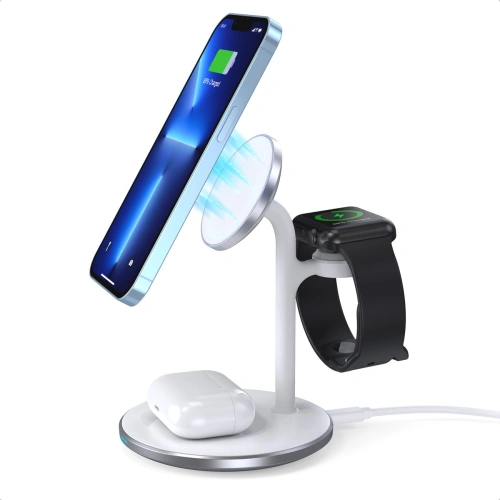 Kup Vezeték nélküli töltőállomás Choetech T585-F 3w1 iPhone 12/13, AirPods Pro, Apple Watch fehér - CHT156 - {ean13} - Sklep Home Screen