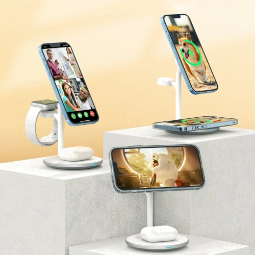 Kup Bezdrátová nabíjecí stanice Choetech T585-F 3w1 iPhone 12/13, AirPods Pro, Apple Watch bílá - CHT156 - {ean13} - Sklep Home Screen