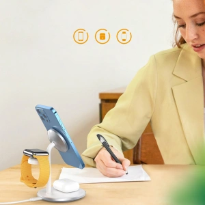 Kup Stație de încărcare wireless Choetech T585-F 3 în 1 iPhone 12/13, AirPods Pro, Apple Watch alb - CHT156 - {ean13} - Sklep Home Screen