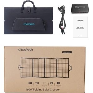 Kup Napenergia töltő turisztikai Choetech SC010 összecsukható 160W fekete - CHT157 - {ean13} - Sklep Home Screen