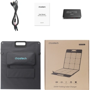 Buy Choetech SC011 Solar Charger 200W black - CHT158 - {ean13} - Home Screen Store Europe