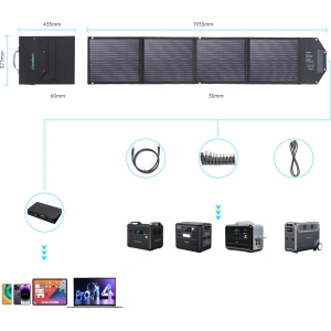 Buy Choetech SC009-V2 Solar Charger Foldable 100W USB-C, 2xUSB-A PD QC black - CHT159 - {ean13} - Home Screen Store Europe