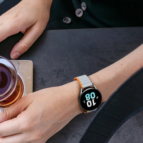 Kup Páskový magnetický Dux Ducis Strap (20mm LD verze) Samsung Galaxy Watch 6 Pro/6/6 Classic/5 Pro/5/5 Classic šedo-oranžový - DDS1724 - {ean13} - Sklep Home Screen