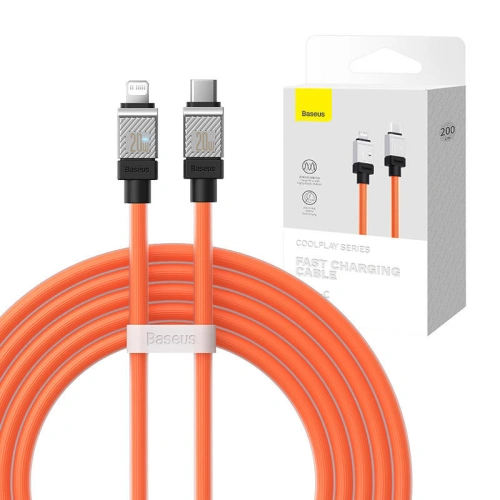 Kup Kábel Baseus CoolPlay Series USB-C/Lightning 20W 2m (narancssárga) - BSU4351 - {ean13} - Sklep Home Screen
