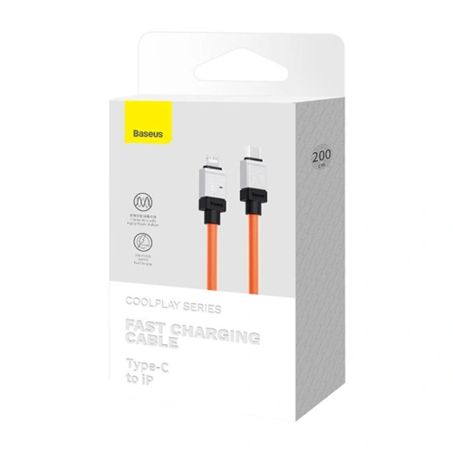 Kup Kabel Baseus CoolPlay Series USB-C/Lightning 20W 2m (portocalie) - BSU4351 - {ean13} - Sklep Home Screen