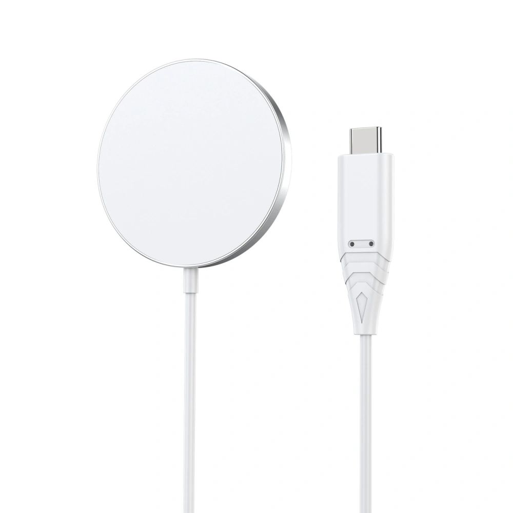 Ładowarka bezprzewodowa Choetech H046+T518-F 15W Qi MagSafe biała