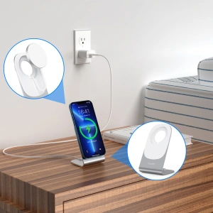 Buy Choetech Wireless Charger H046+T518-F 15W Qi MagSafe white - CHT161 - {ean13} - Home Screen Store Europe