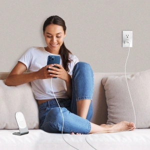 Buy Choetech Wireless Charger H046+T518-F 15W Qi MagSafe white - CHT161 - {ean13} - Home Screen Store Europe